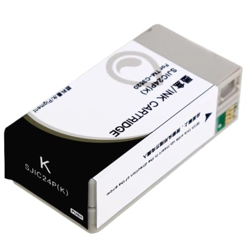 Cartouche d'encre SJIC24P-BK noire compatible avec imprimante Epson TM-C3520