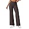 YEOREO Workout Leggings Womens No Front Seam Straight Leggings 29" High Waist Buttery Eddiy Gym Yoga Pants Dark Brown M