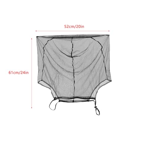 Red protectora para cabeza con correas al pecho, malla ultra grande para cubrir cara sobre sombreros, protector contra insectos para jardinería, senderismo, pesca y camping miniatura 2