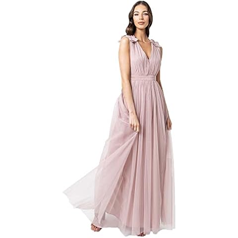 Vestido Maya Deluxe Mujer con Cuello en V y Volantes Cover