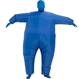 Threadsorcery Inflatable Costume Adult,Blow Up Masquerade Jumpsuit,Full Body Party Suit,Halloween Costumes for Men Women (Blue)