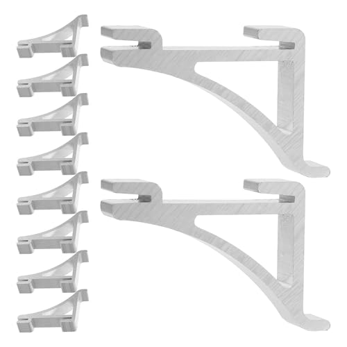 OSALADI Clips de Aluminio para Estantes de Refrigerador 10 Piezas Soporte Seguro para Congeladores y Neveras Fijación Resistente para Uso Doméstico