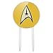 Star Trek Command Shield Acrylic Cake Topper Party Decoration for Wedding Anniversary Birthday Graduation