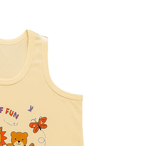 Image of Kidbea 100% Organic Soft Cotton Muslin Sleeveless Jhabla for Baby Boys | Regular Fit Vest for Infant Summerwear Set I GOTS Certified