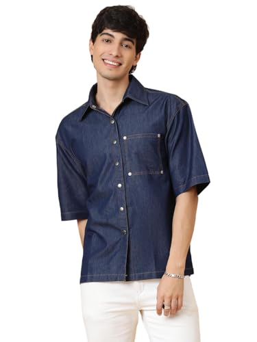 Image of KOTTY Men's Textured Casual Shirt - Long Sleeve||Button-Down Collar||Classic Fit