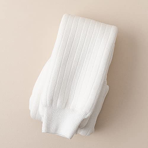 Fleece Lined Leggings Toddler Toddler Kids Baby Girls Cotton Thick Fleece Lined Warm Leggings Knitted White Baby3