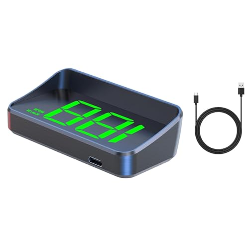 AIMXGBPS HUD de Coche para VW New Beetle 1998–2010, Velocímetro Digital Pantalla Head-Up para Autos Claro Proyección de Velocidad del Parabrisas del Coche,Green