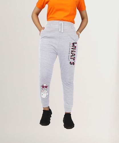 Image of KYDA KIDS 100% Cotton Printed Regular Fit Joggers for Girls (Pack of 1)