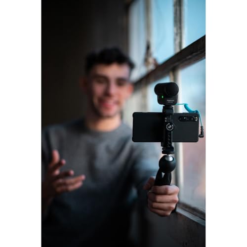 SENNHEISER Professional MKE 400 + Mobile Kit, Directional On-Camera Microphone with Smartphone Clamp & Manfrotto PIXI Mini Tripod, 509257, Auxiliary,Black - image 2