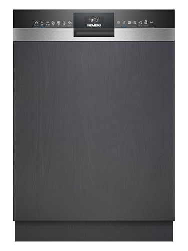 Siemens SN53HS03TE iQ300, Geschirrspüler Teilintegriert 60 cm, Besteckkorb, smartStart, Programm-Assistent, Oberkorb höhenverstellbar, Bestätigte Hygieneleistung, aquaStop, Gebürsteter Stahl