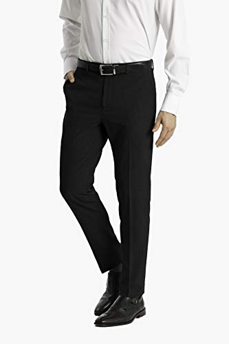 Calvin Klein Men's Skinny Fit Stretch Dress Pant, Black, 34W X 30L #TOP1