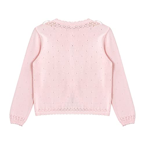 Girls Cotton Knit Sweater Toddler Long Sleeve Button Bolero Cardigan Shrug Children Dress Cover Up4