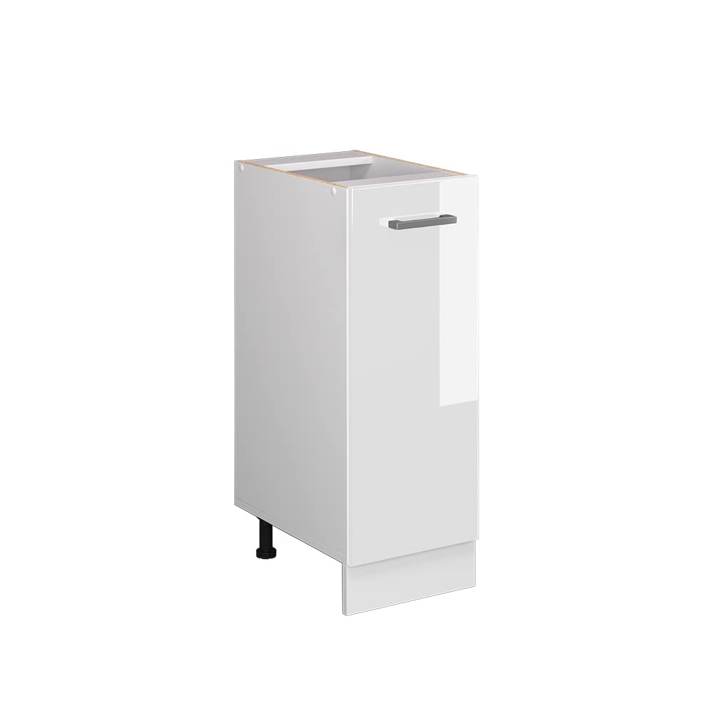 Vicco Pharmacy cabinet Raul, White High Gloss, 30 cm without worktop, for flexible combination within modular kitchen systems