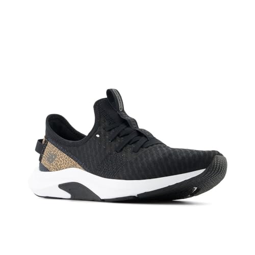 New Balance Women's DynaSoft Nergize Sport V2 Cross Trainer, Black/White/Brown, 9.5 M