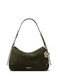 Michael Kors Nolita Medium Top Zip Convertible Shoulder, Gold-Tone Hardware/Nubuck Leather/Ivy