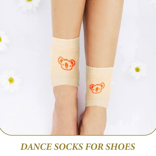 VANZACK 2pairs Dancing Shoe Socks of Soft Dance Shoe Protectors for Dancers of Levels Comfortable and Footwear Accessory for Practice and Performance4