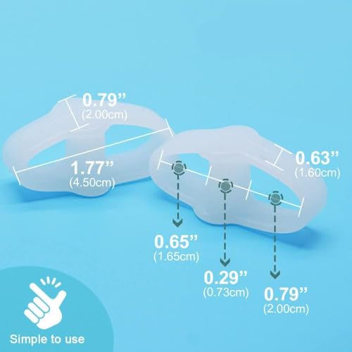 Image of Toe Separator for Feet Toe Spacers Correct Toes Yoga Silicone Hammer Toe Corrector for Women & Men Correct Toe Straighteners for Overlapping Toes (Rilex T separator)