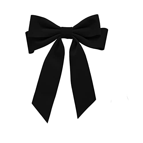 Pinzas para el cabello con moño de terciopelo negro miniatura 7