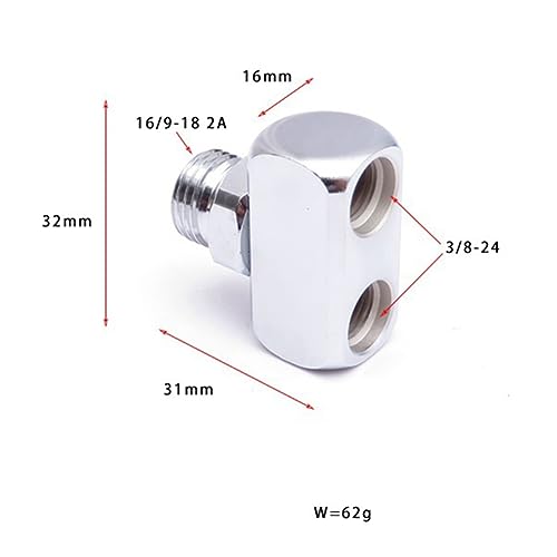DKSooozs 1 STKS Duiken Regulator Aangesloten Op Bcd3-Way Tee Connector 1X9/16-18 2A UNF Naar 2X3/8-24 UNF Zilver Verchroomd Koper Scuba LP Slang - Image 7