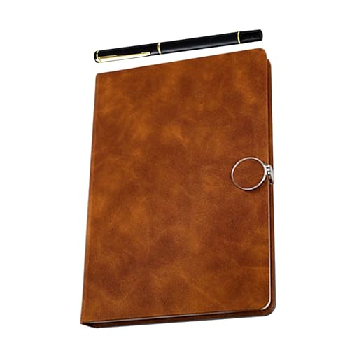 TEHAUX 1 Juego caso del cuaderno plano Cuaderno pequeño Cuadernos Marrón falso tableta escritura...
