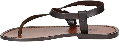 Gianluca - L'artigiano del cuoio Handmade Black Leather Thong Sandals for Men3