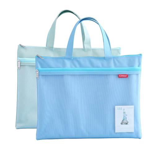 Porte-documents A4 étanche en nylon pour bureau et organisation voyage en lot de 2