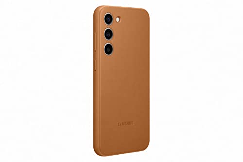 Samsung Leather Smartphone Case EF-VS916 für Galaxy S23+, Handy-Hülle, Echtleder, Schlankes Design, Camel – Ansicht 3