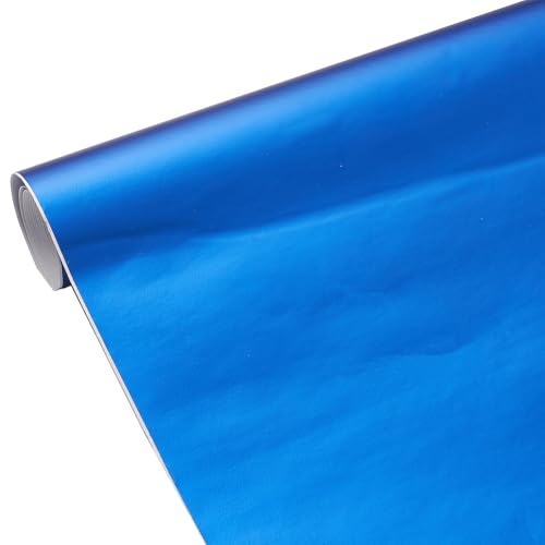 Film covering voiture sans bulle en vinyle PVC bleu foncé mat 10m x 1,52m