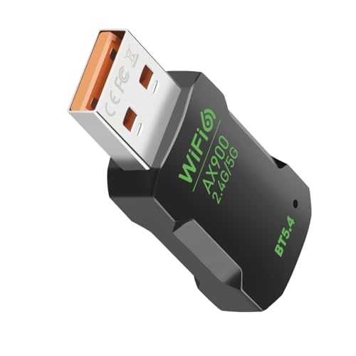 Adattatore WiFi 6 Bluetooth 5.4 USB 2in1, WiFi e Bluetooth dual band 2,4/5GHZ ax900Mbps per...