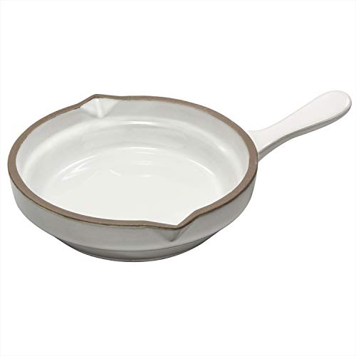 ?????(Ichikyu) Mino Ware 583-11 Heat-resistant Ceramic Plate with Handle Tricolor White Width 5.5 x Height 2.0 inches (14 cm) x Height 2.0 inches (5 cm) Microwave Oven Safe Made in Japan