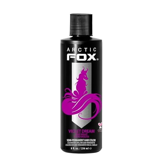ARCTIC FOX Vegan and Cruelty-Free Semi-Permanent Hair Color Dye (8 Fl Oz, VIOLET DREAM)