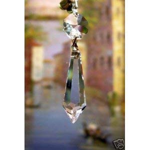 Lot of 36-38mm U-Drop Icicle Prisms-w/ 14mm Octagon Crystal #401-38