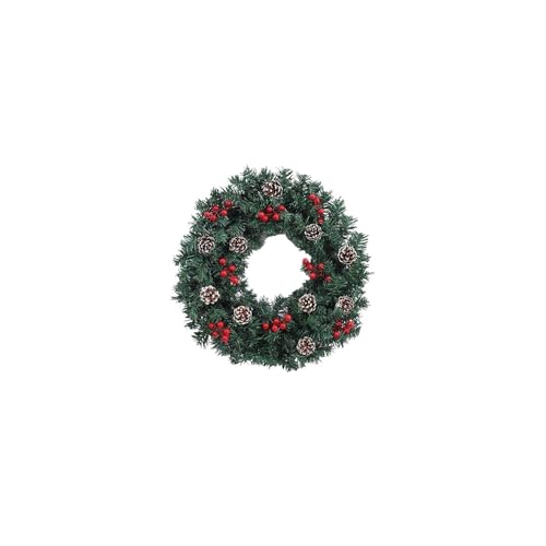 Décorations de Noël de couronnes extérieures de porte d'entrée rouges (2pc)