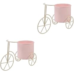 Carretas Para Maceteros Yardwe 2 Piezas Puesto De Flores Decoración De Rueda De Carreta Macetas Mini Suculentas Planta De Maceta Maceteros Soporte para Plantas Florero Planchar Alumno Escritorio Flor Artificial