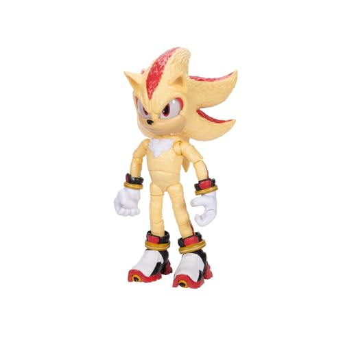 Sonic The Hedgehog Sonic 3 Movie Super Shadow Action Figure by Jakks Pacific, Stands 5” / 13 cm Tall - Image 4