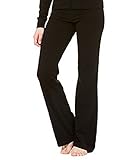 Bella Canvas Ladies Cotton/Spandex Fitness Pant in Black - Large