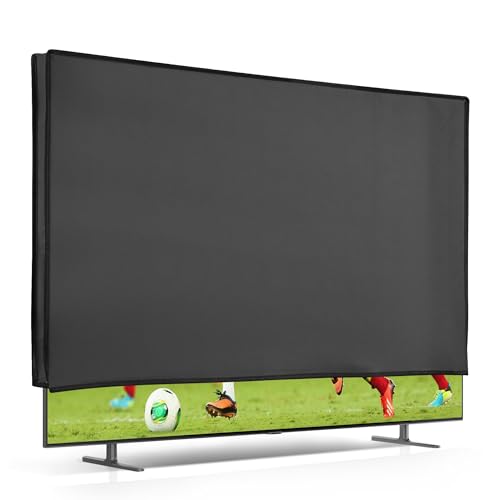kwmobile Funda para Monitor 49-50" TV - Cubierta Protectora Textil para Pantalla de TV de Interior - Gris Oscuro