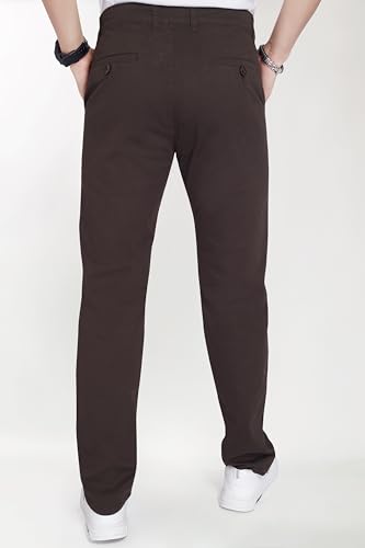 Image of DIVISIVE Men's Regular Fit Cotton Chinos Trousers Pants