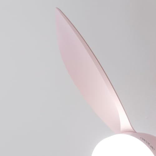Cecotec - Ventilateur de Plafond avec Lumière EnergySilence Aero 3050 Pink - 35 W, Diamètre 91 cm, LED de 18 W, Télécommande, Minuterie 8 Heures, 6 Vitesses, 3 Pales, Mode Été/Hiver