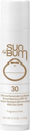 Image of Sun Bum SPF 30 Mineral Sunscreen Lip Balm - 0.15 oz Stick | Zinc Based Broade Spectrum Lip Protection with Vitamin E, Hawaii Act 104 Compliant (Without Octinoxate & Oxybenzone)