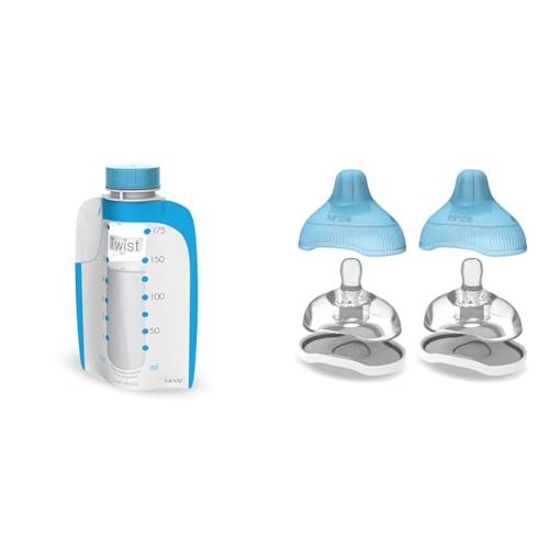Image of Kiinde Twist Pouch Direct-Pump Direct-Feed Twist Cap Breast Milk Storage Bags for Pumping & Twist Active Latch Nipples for Breast Milk