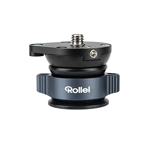 Rollei Mini Nivellierkopf – der Nivellierkopf für perfekte Ausrichtung I Stativ I 360° Rundum-Feststellung I -10° – +10° Regelbereich