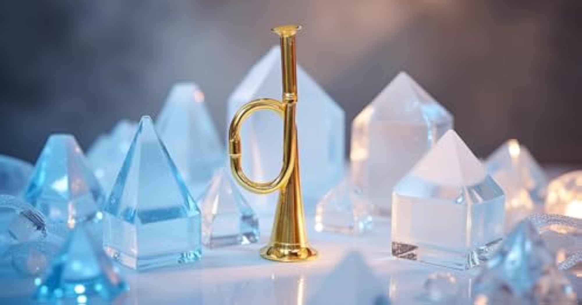 Golden Copper Bugles Decorative Instrument for Scouts