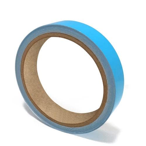 DIYASHI Radium Night Glow in Dark Tape 25 mm X 9 Meter Length | Luminous Self-Adhesive Tape Safety Warning Security Stage Home Decoration Tape (Blue)