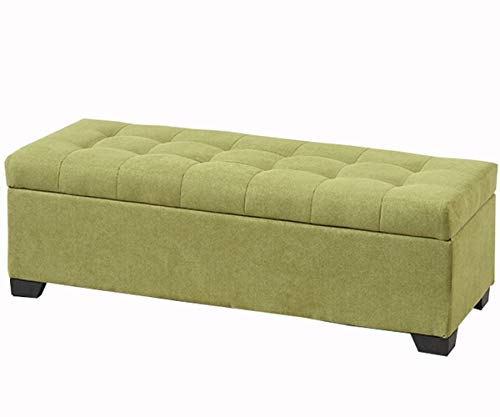 Boîte de rangement en tissu vert pour optimiser l'espace des petits salons - 2