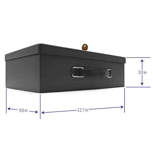 Honeywell 5L Fire Resistant Steel Security Box with 2 Keys Black, 8.7x12.7x4.2 - Image 4