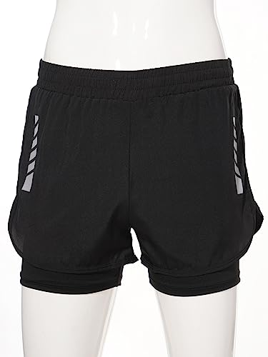 Kids Boys 2 in 1 Running Athletic Workout Shorts Double Layer Quick Dry Swim Trunks for Swimming Jogging Surfing3