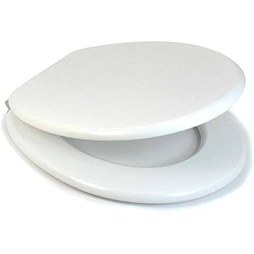 Thrink 18 Durable Mdf Seat With Fittings Included - Wooden Bathroom Toilet Seat | Comfortable And Easy To Sit | Heavy Duty Oval Shape | Modern Design | Corrosion Resistant Zinc Alloy Hinges