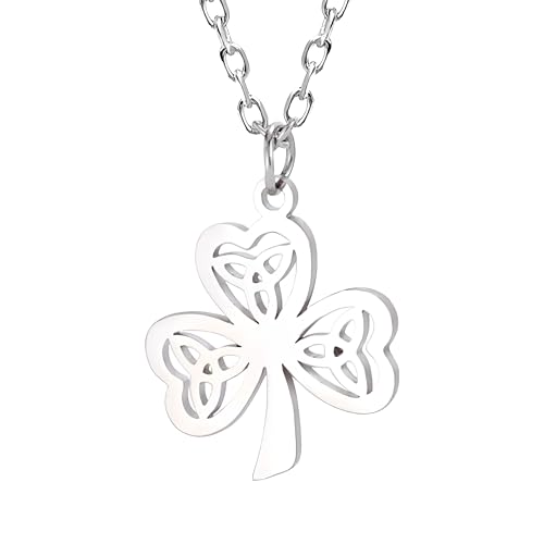 Collier en argent 925 trèfle pour femmes et hommes