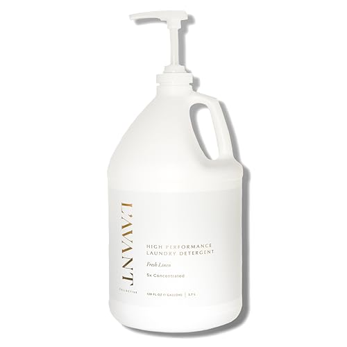 L'AVANT Collective Luxury Laundry Detergent | Bulk 1 Gallon | Fresh Linen | Natural Non-Toxic Liquid Laundry Soap with Enzymes | Plant-Based, 5x Concentrated, HE Compatible | 128 oz